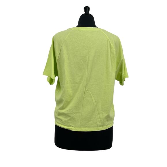 Gap Women's Organically Grown Cotton Active Yellow Tie-Front T-Shirt Sz Medium M - Picture 3 of 8